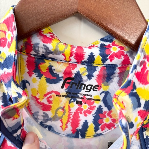 Fringe women’s pullover zip short sleeve UPF protection top golf performance SM - Picture 2 of 6